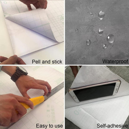 3D Tapete Zementoptik selbstklebende Rückseite wasserdicht 899.2x40.6