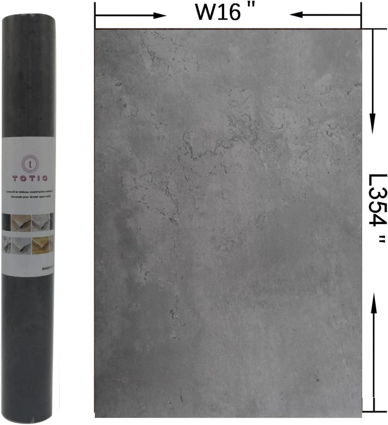 3D Tapete Beton-Zementeffekt dunkelgrau selbstklebend wasserdicht 899x40cm