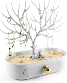 Schmuckdisplay Rack Geweih Baum mit Aufbewahrungsschublade