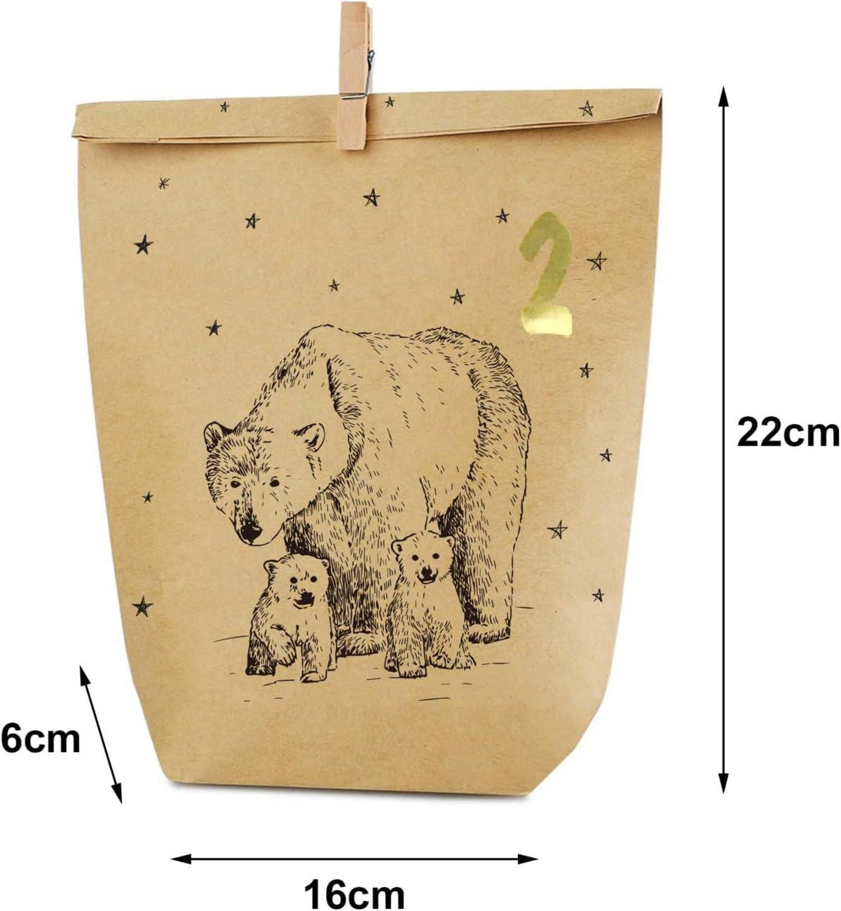 Adventskalender Tüten zum Befüllen Weihnachtskalender Papiertüten DIY