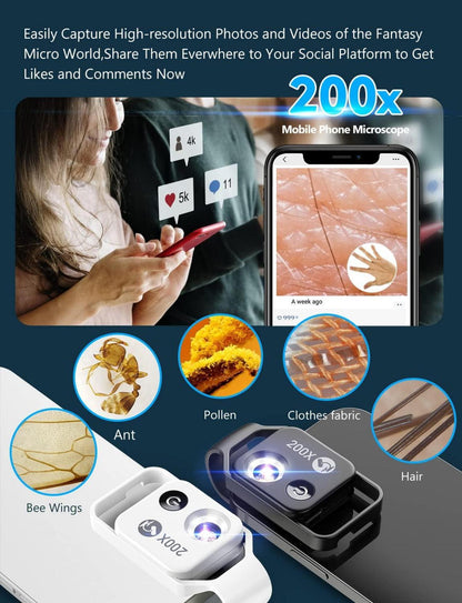 Mini-Mikroskop 200X für