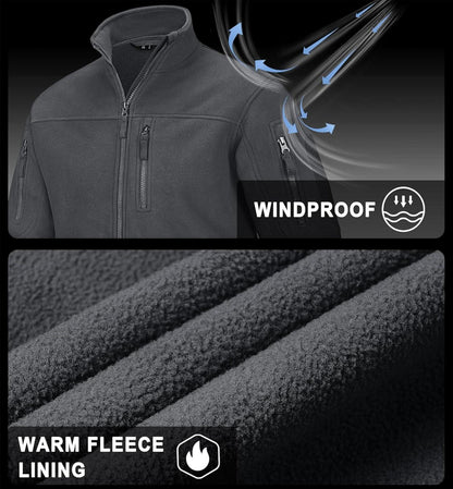 Outdoor Fleecejacke Winddicht Taktische Armee Jacke mit 7 Taschen