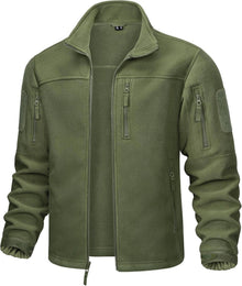 Outdoor Fleecejacke für Herren mit 7 Taschen Warme Stehkragen