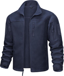 Herren Outdoor Fleecejacke Winddicht Taktische Jacke mit 7 Taschen