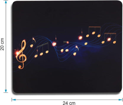 Kleines Musik Mousepad 24x20 cm Navy Blau Frauen Mauspad