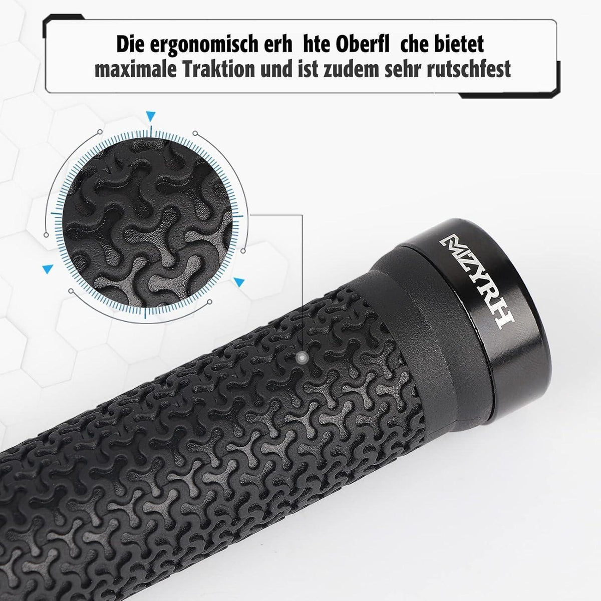 Ergonomische Fahrradgriffe MTB Schwarz mit Lenkerstopfen