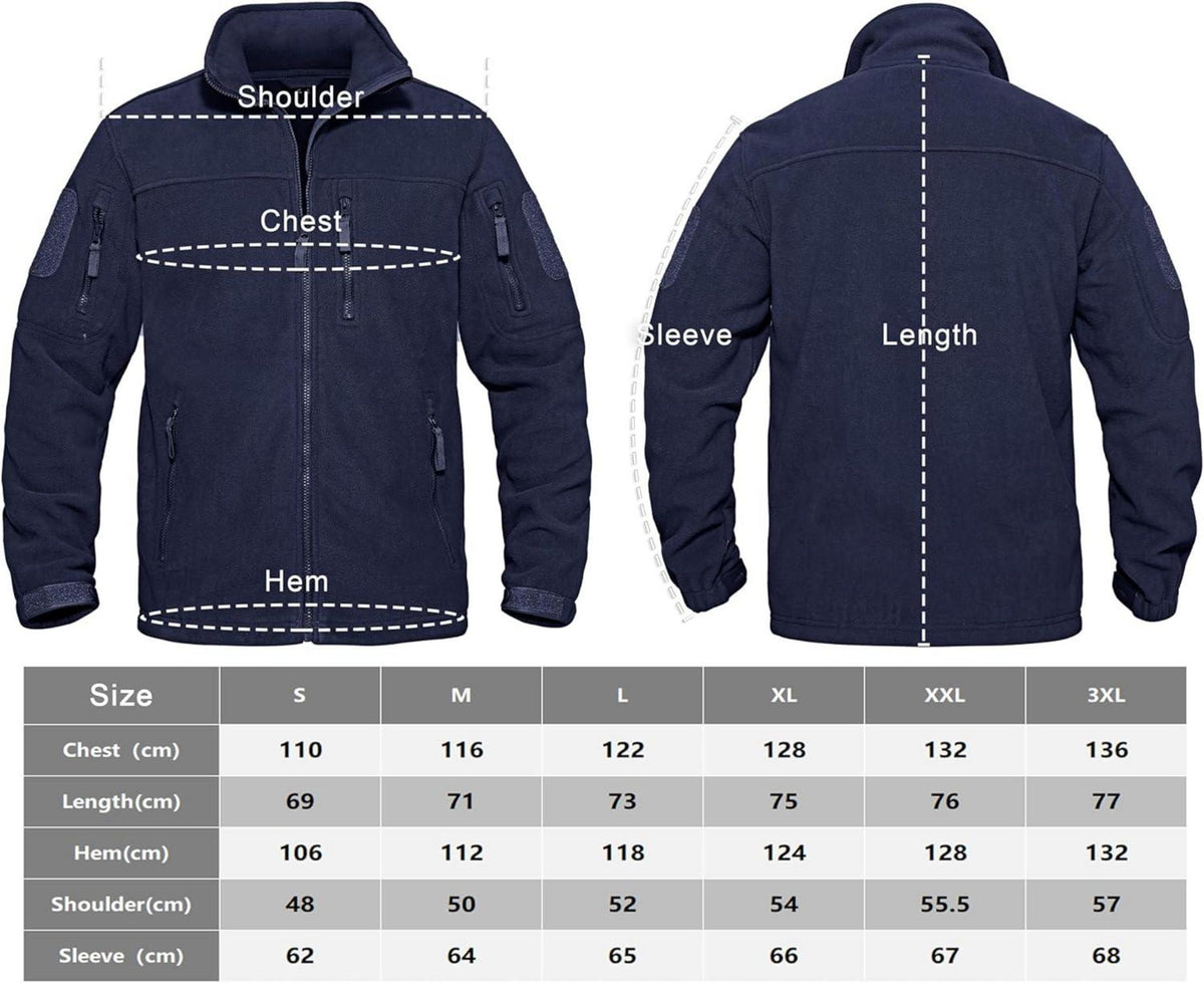 Herren Outdoor Fleecejacke Winddicht Taktische Armee Jacke mit 7