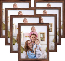 Fotorahmen Set für 25x20 Fotos, Braun, Wand & Tisch, 7-teilig