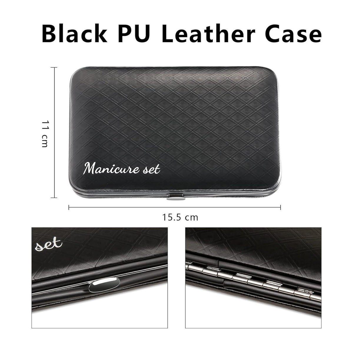 Maniküre Pediküre Set Edelstahl Werkzeuge Luxus Reisetasche