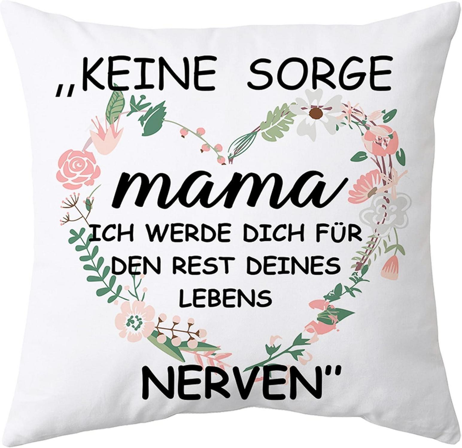 Weiß Kissenbezug Mama Geschenk Muttertagsgeschenke 45x45cm
