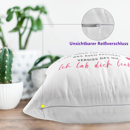 Muttertagsgeschenk Oma Kissenbezug 45x45cm Weiß Faultier