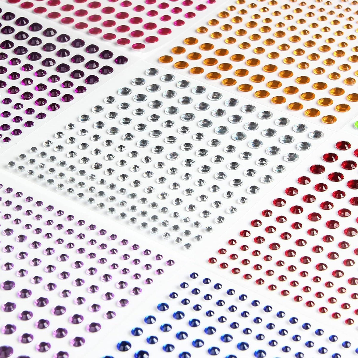Glitzersteine Selbstklebend Strasssteine Basteln 14 Farben