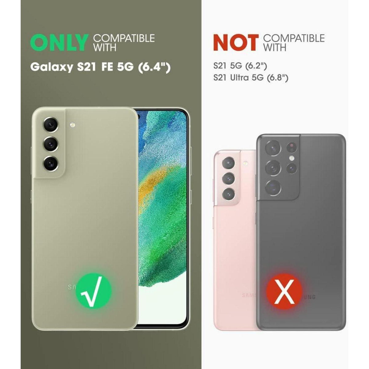 Outdoor Hülle für Samsung Galaxy S21 FE 5G mit Ständer Grün