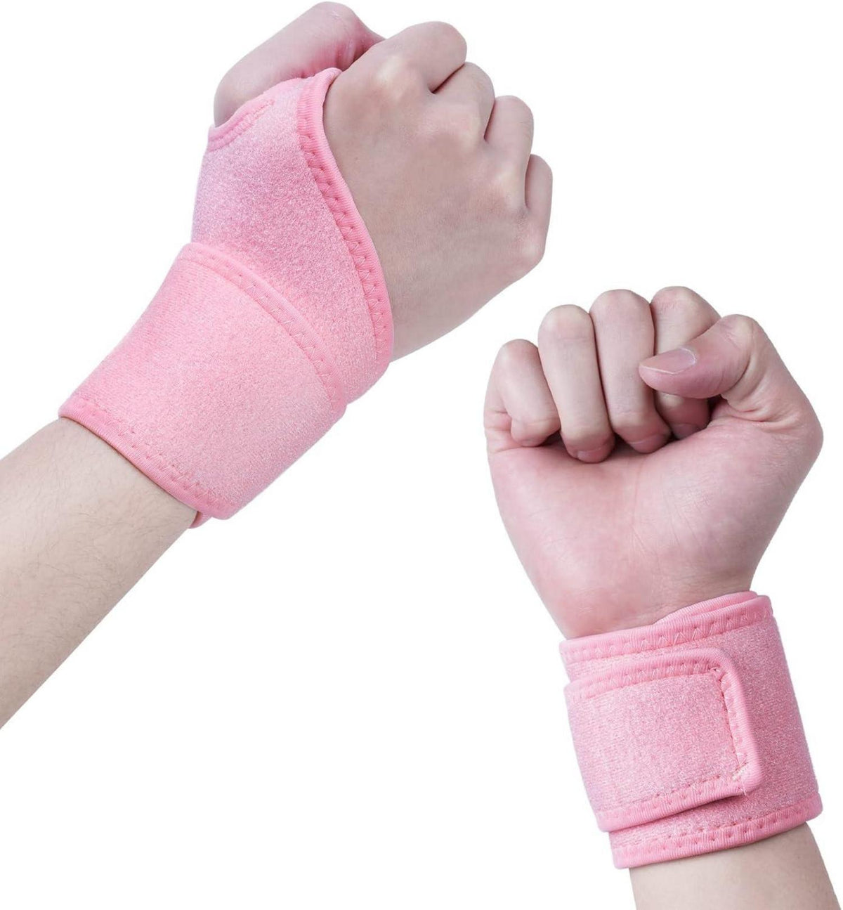 Handgelenkbandage 2er-Set für Sport und Alltag, Rosa