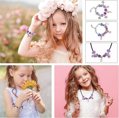 DIY Charm Armband Kit Mädchen Schmuckbasteln Geschenk 6-12 Jahre