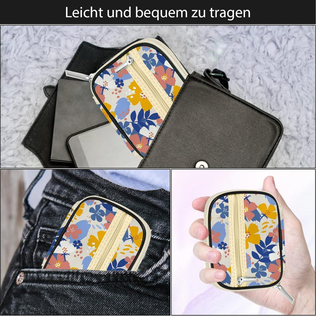 7-Tage Pillendose mit Stofftasche – Blüte 02