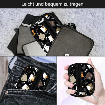 Tablettenbox 7 Tage Medikamentenbox Pillenbox Reißverschluss Schwarz