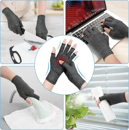 Arthritis Kompressionshandschuhe Fingerlose für Schmerzlinderung