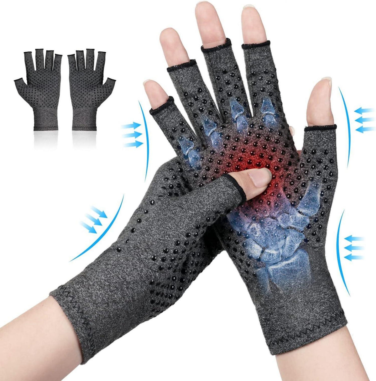 Arthritis Kompressionshandschuhe Arthrose Fingerlose Schmerzlinderung