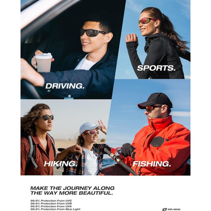 Sport Sonnenbrille Polarisierend Herren TR90 Weiß-Pink