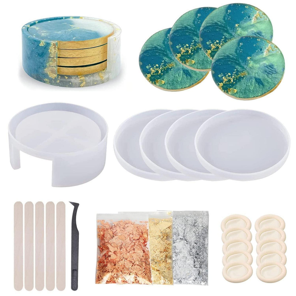 Silikonform Untersetzer für Epoxidharz & DIY Heimdekoration