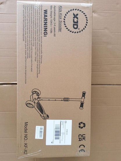 XJD Kinderroller Kinderscooter 3 LED Rädern Richtungssperre höhenverstellbar bis 50 kg Rosa