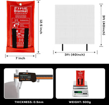 FLASLD Löschdecke 1m x 1m Glasfaser Brandschutzdecke DIN EN