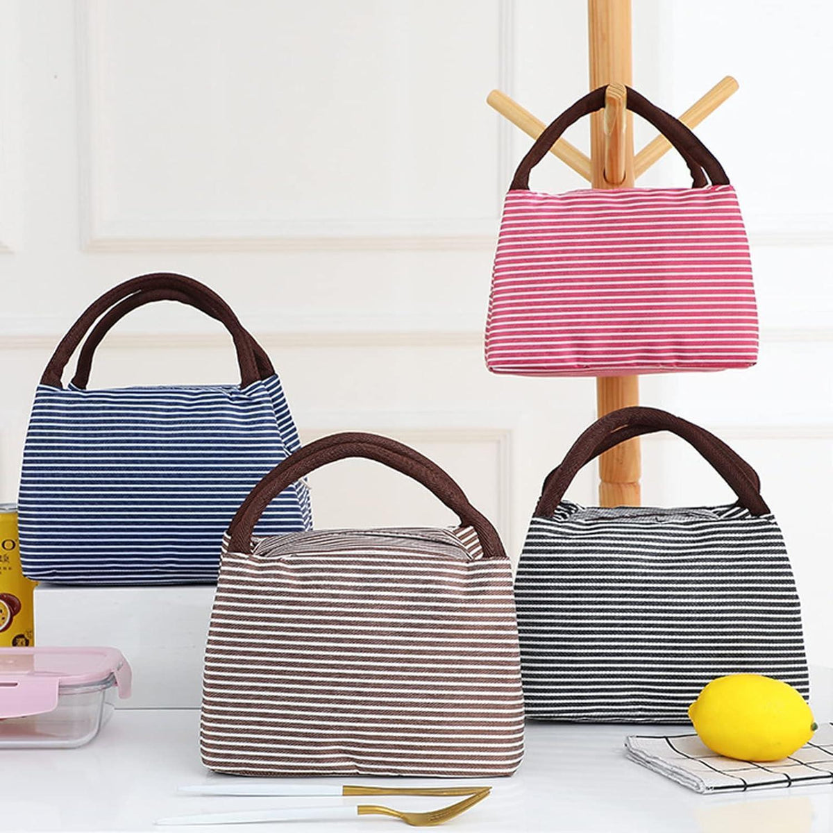 Isolierte Lunchtasche Schwarz – Wiederverwendbar & Auslaufsicher