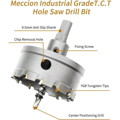 Meccion Lochsäge Hartmetallbohrer 35mm für Metall & Holz