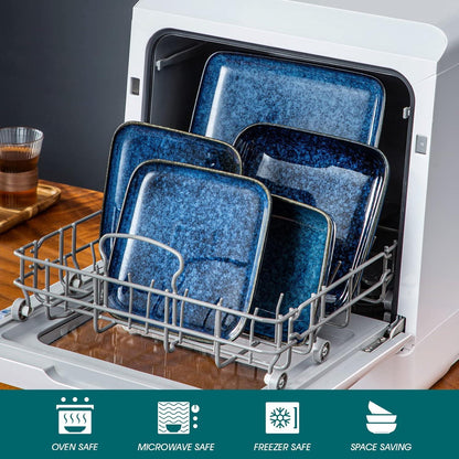 Tafelservice vancasso STERN 16-teilig quadratisch Blau für 4-12 Personen