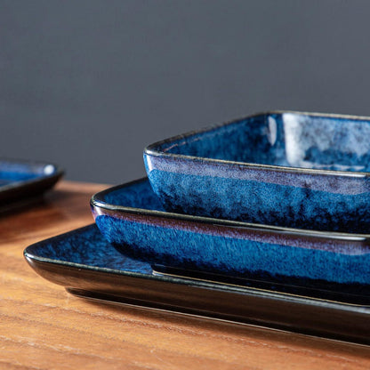 Tafelservice 16-teiliges Set STERN Steinzeug BLAU
