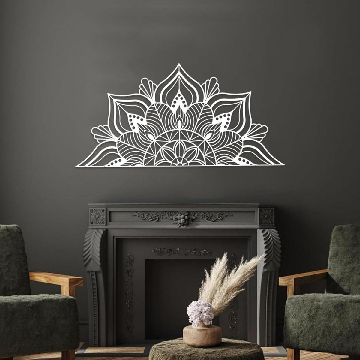 Metall-Mandala Wanddekoration Lotusblumen-Wandkunst