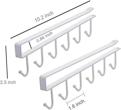 2St Tassenhalter Becher Haken Schrank Kaffee Halter rack ohne Bohren