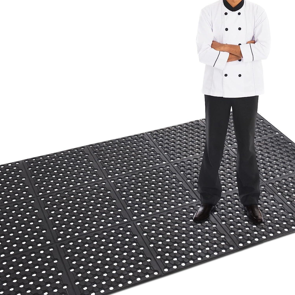 Rutschfeste Gummimatte Outdoor 90x210 cm – Schmutzfangmatte mit Entwässerung