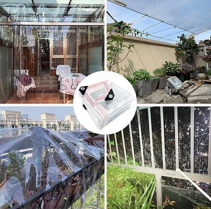 Wasserdichte Transparente PVC Plane öSen 4x4m Garten Pavillon Pflanzen