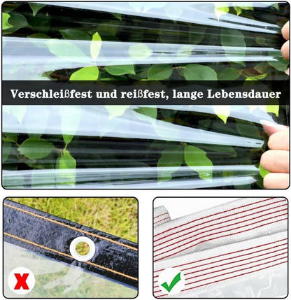 Transparente PVC Abdeckplane wasserdicht mit Ösen