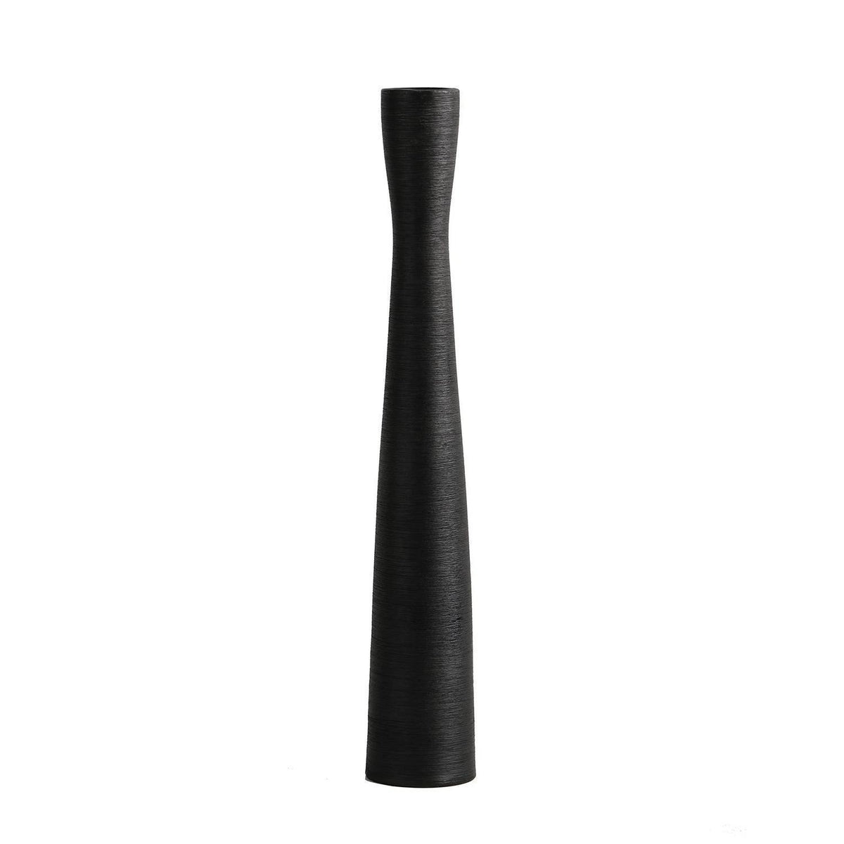 Keramik Bodenvase 50cm Schwarz Hoch Schmal für Trockenblumen