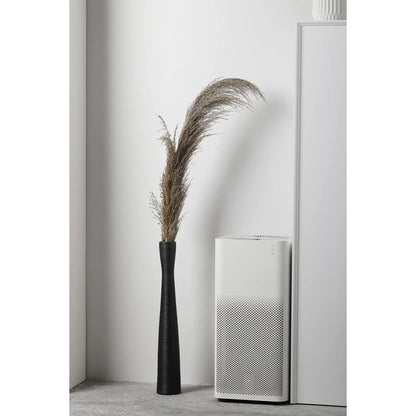 Keramik Bodenvase 50cm Schwarz Hoch Schmal für Trockenblumen