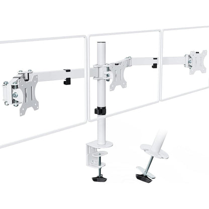 3 Monitor Tischhalterung höhenverstellbar 13-27 Zoll Weiß