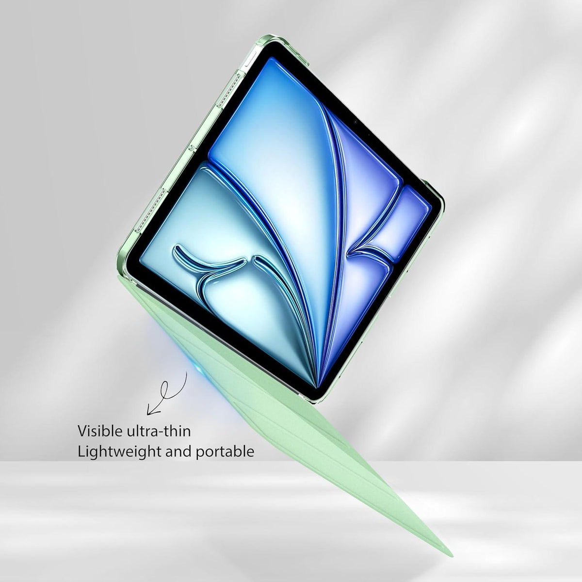 EasyAcc iPad Air M2 11 Zoll Hülle Grün Standfunktion Magnetisch