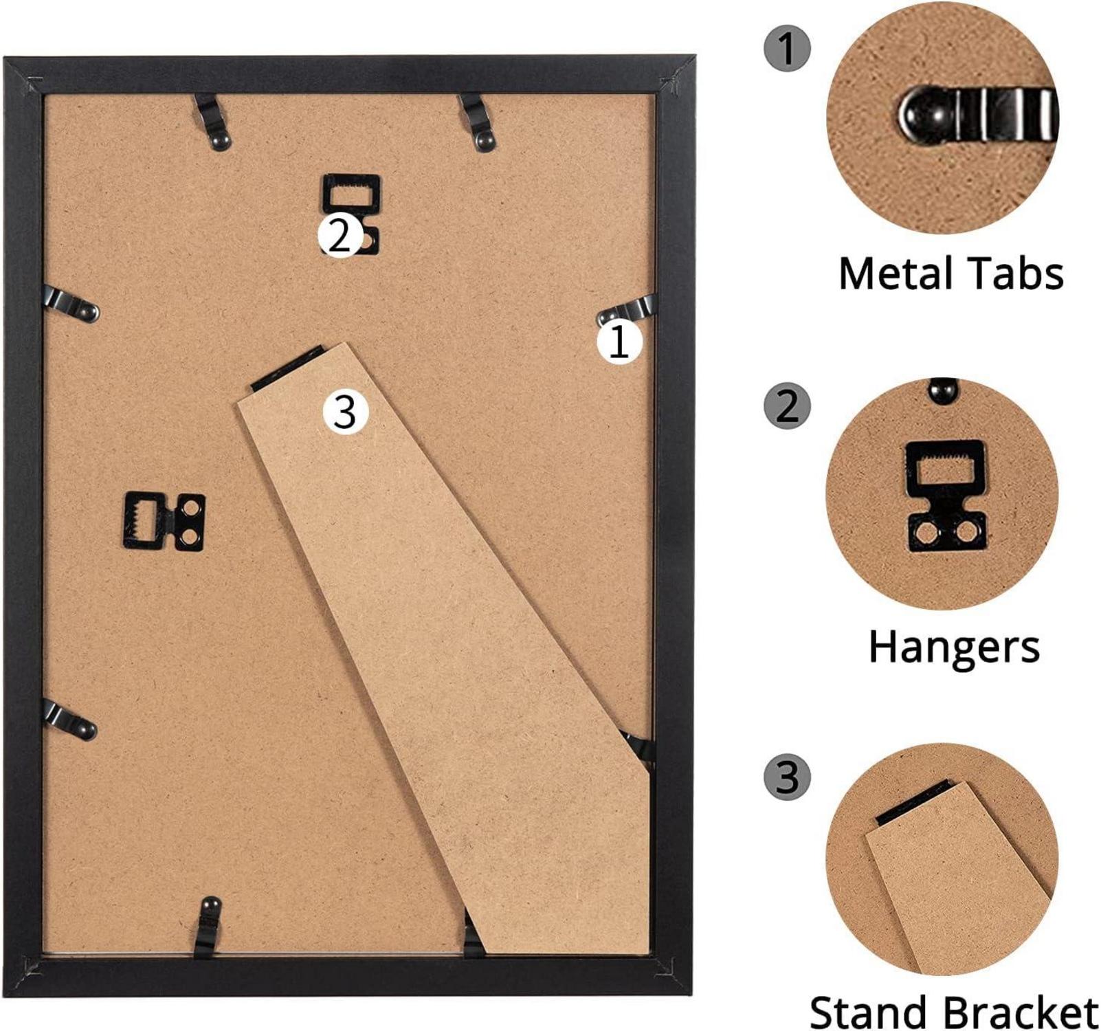 Schwarz Bilderrahmen Set DIN A4 Acrylglas 21x30cm 3er Pack
