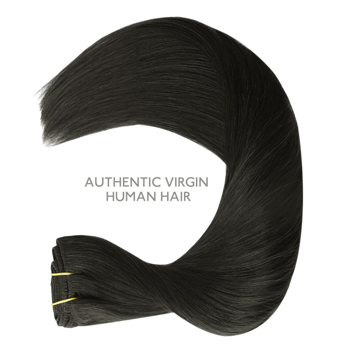 Echthaar Clip-in Extensions Schwarz 55cm - 70g