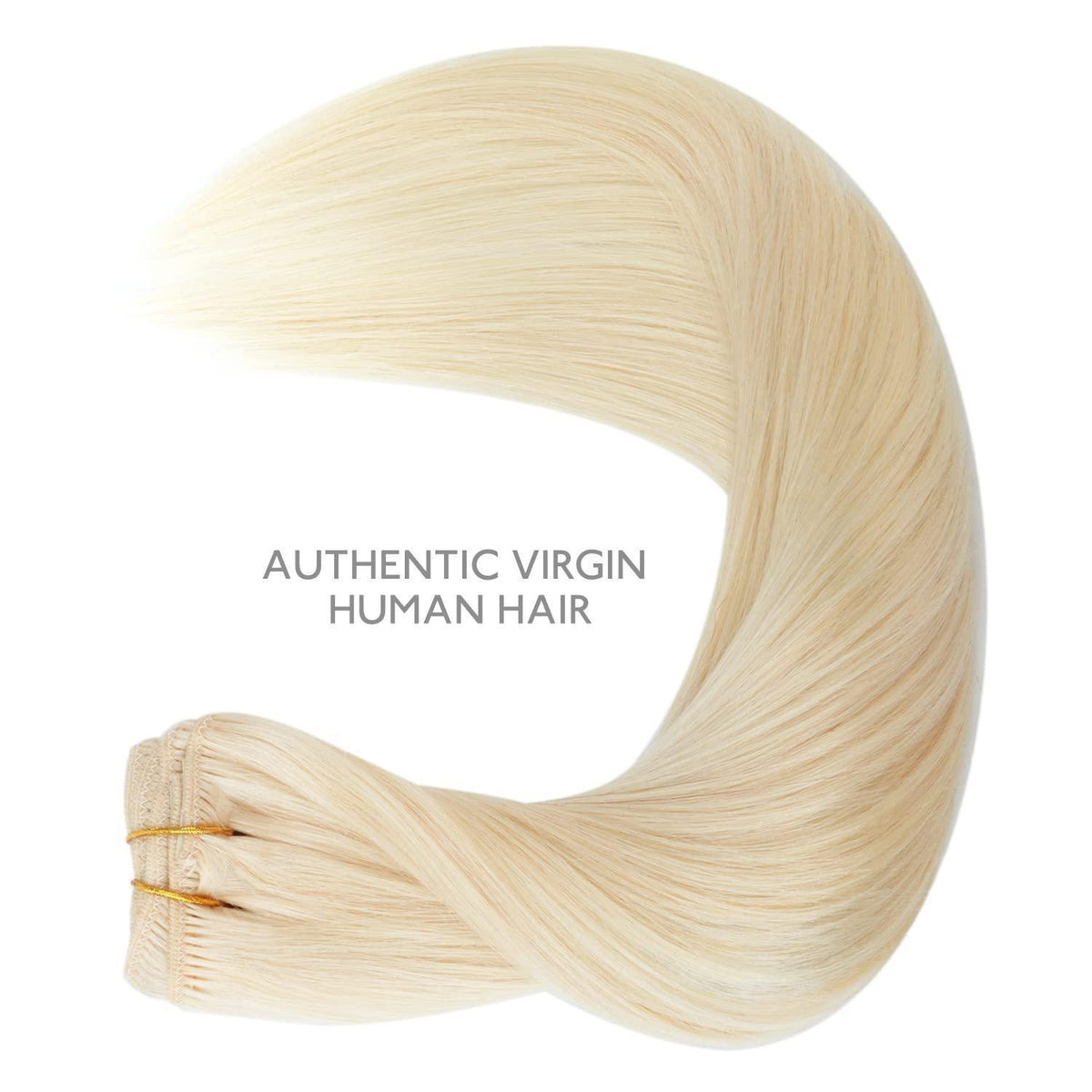 Echthaar Clip-in Extensions Platinblond 55cm - 70g