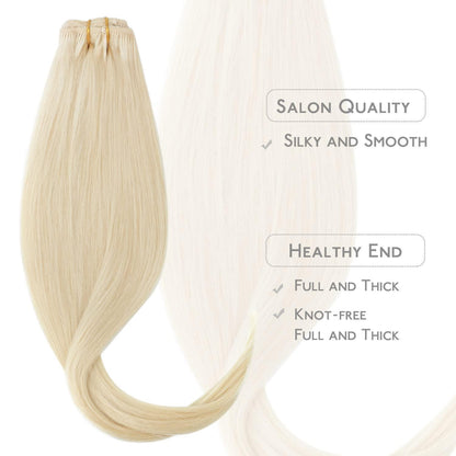 Echthaar Clip-in Extensions Platinblond 50cm - 70g