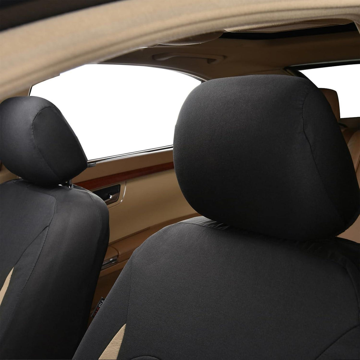 Autositzbezüge Komplettset Universal Beige Schwarz