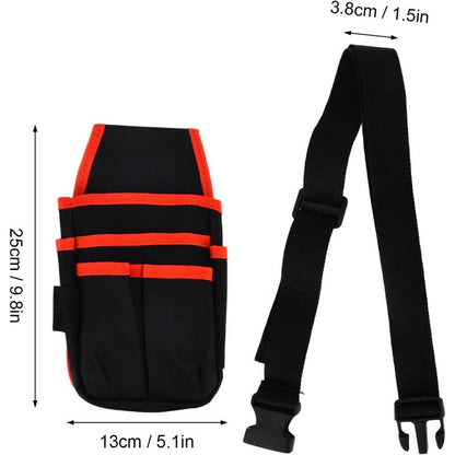 Werkzeugtasche mit Gürtel, Rot, 25x13cm, Oxford Stoff