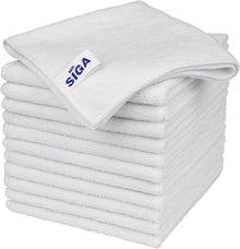 12er Pack Mikrofaser Allzweck Putztücher Weiße 32x32cm