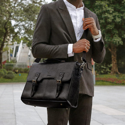 Umhängetasche Herren 15,6 Zoll Vintage Laptoptasche Schultergurt Wasserdicht