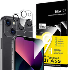 Panzer Schutzglas für iPhone 13 Mini und Kameras - 4er Set