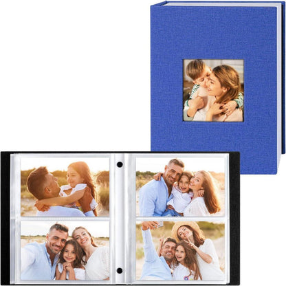 Fotobuch Fotoalbum Leinen 10x15 200 Blau Packung 2 Seiten